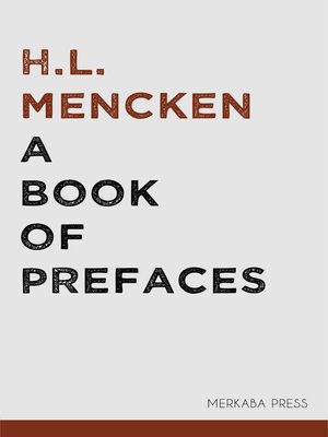 cover image of A Book of Prefaces